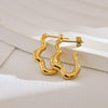 1 Pair Ig Style Simple Style Solid Color Plating Stainless Steel 18k Gold Plated Ear Studs