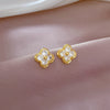 1 Pair Lady Sun Bow Knot Plating Inlay Copper Artificial Gemstones Ear Studs