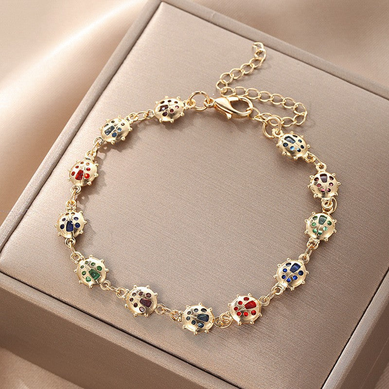 Cute Vintage Style Funny Devil'S Eye Heart Shape Butterfly Copper Plating Bracelets