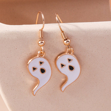 1 Set 1 Pair Funny Ghost Zinc Alloy Drop Earrings