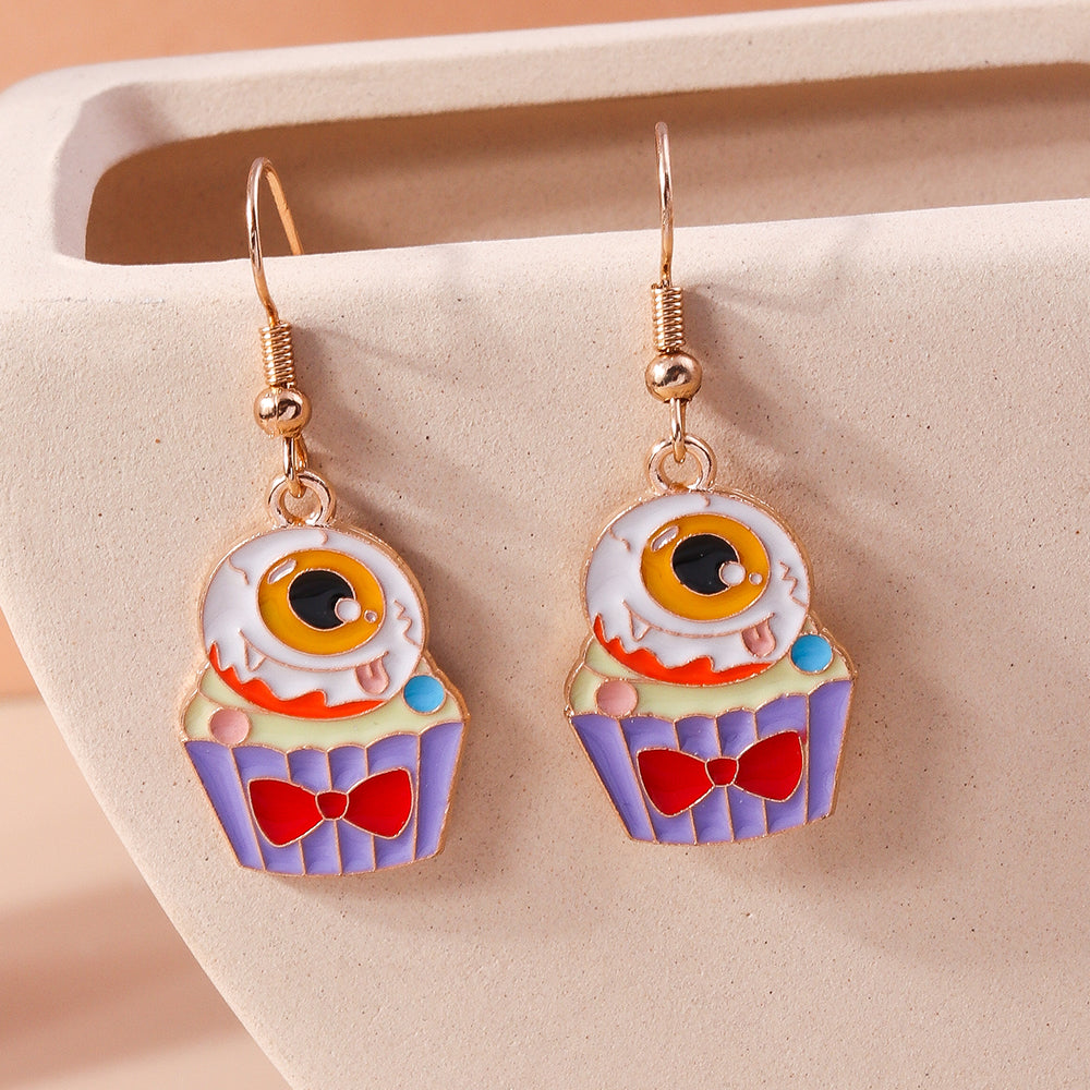 1 Set 1 Pair Funny Ghost Zinc Alloy Drop Earrings