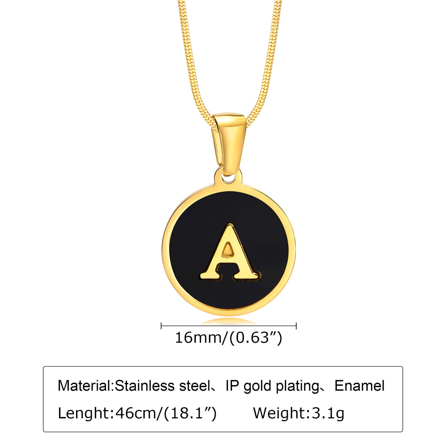 Fashion Letter Stainless Steel Polishing Pendant Necklace