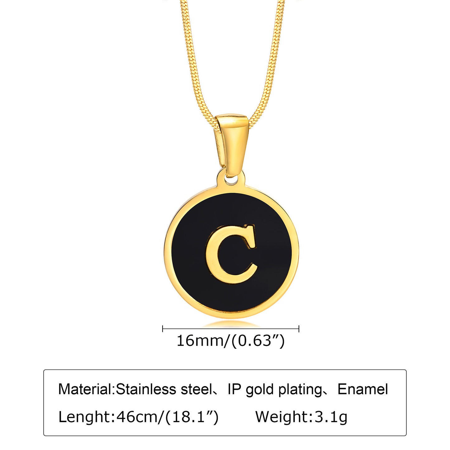 Fashion Letter Stainless Steel Polishing Pendant Necklace