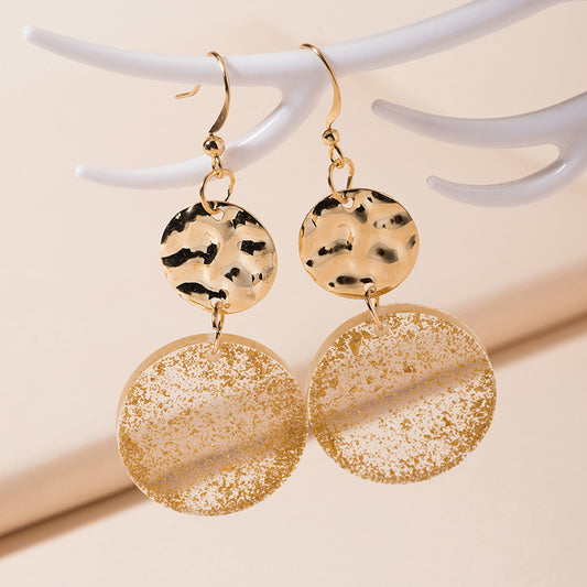 1 Pair Sweet Round Arylic Drop Earrings