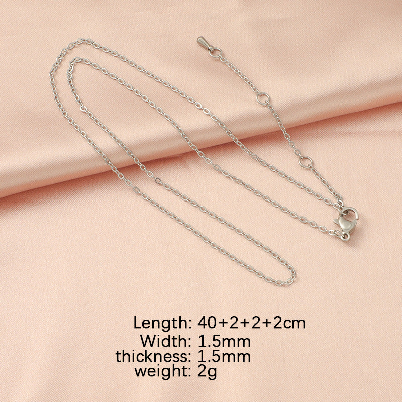 Simple Style Solid Color Stainless Steel Plating Necklace