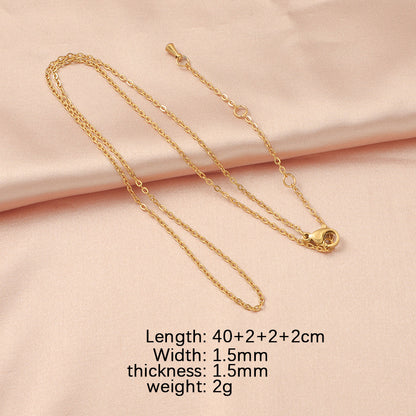 Simple Style Solid Color Stainless Steel Plating Necklace