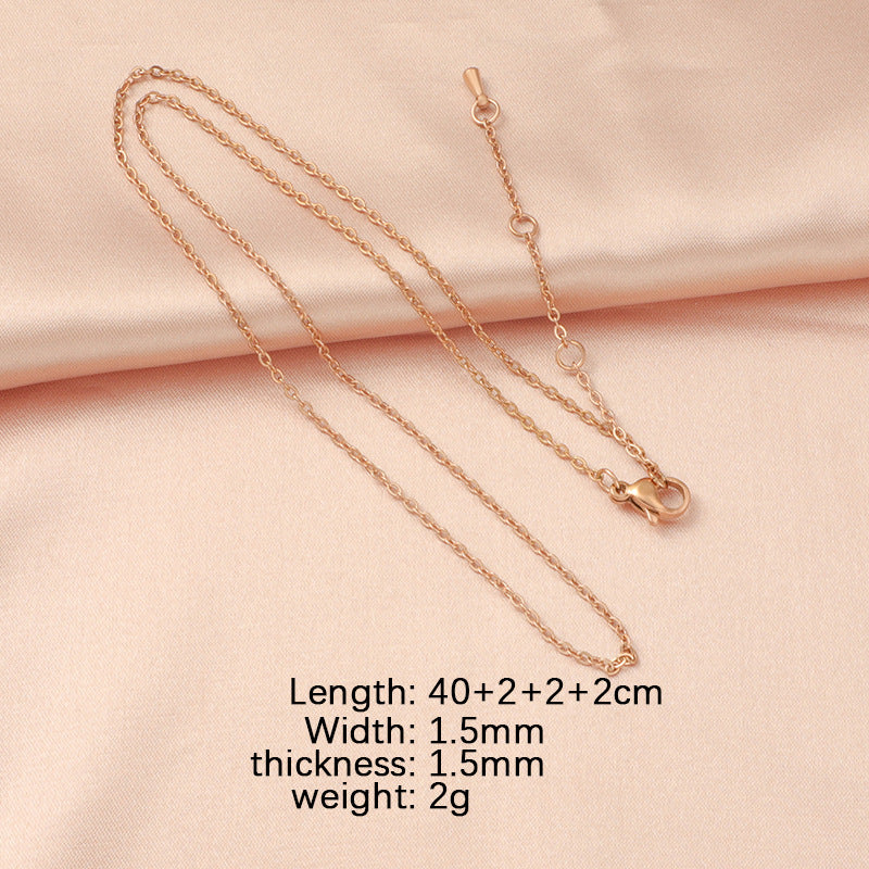 Simple Style Solid Color Stainless Steel Plating Necklace