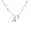 Zircon Micro-inlaid Heart-shaped English Letter Necklace Stainless Steel Necklace