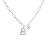 Zircon Micro-inlaid Heart-shaped English Letter Necklace Stainless Steel Necklace