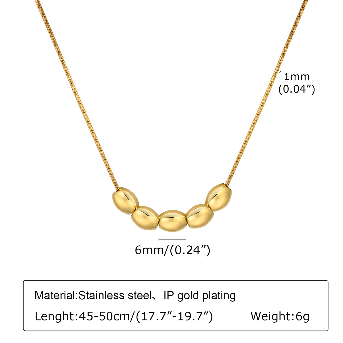 Casual Classic Style Solid Color Stainless Steel Necklace In Bulk