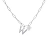 Zircon Micro-inlaid Heart-shaped English Letter Necklace Stainless Steel Necklace