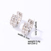 1 Pair Casual Sweet Shiny Round Plating Inlay Copper Zircon White Gold Plated Earrings