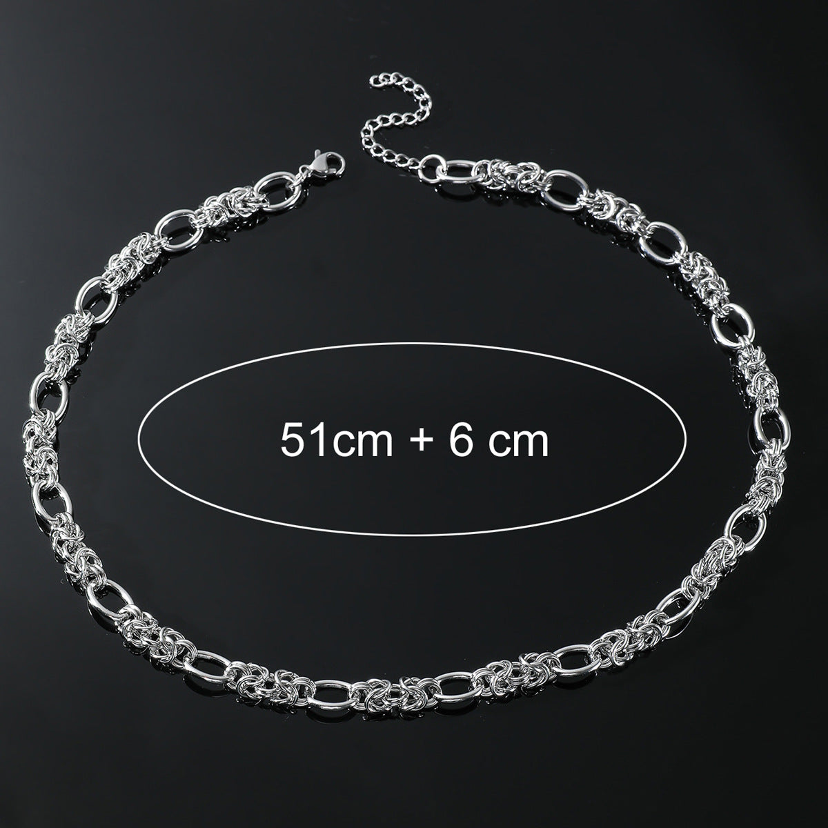 Hip-hop Solid Color Titanium Steel Polishing Necklace