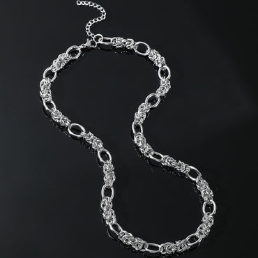 Hip-hop Solid Color Titanium Steel Polishing Necklace