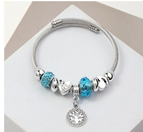 Original Design Flower Stainless Steel Plating Bangle