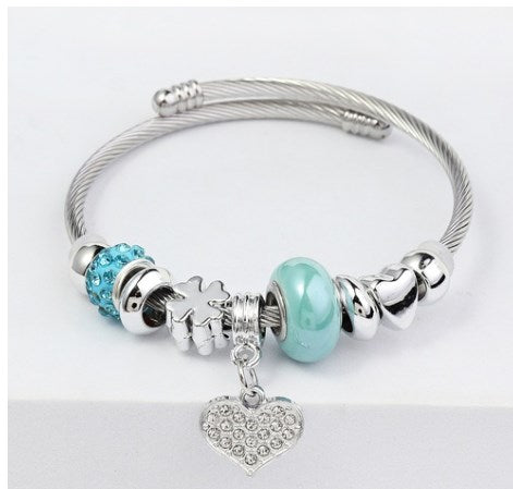 Original Design Flower Stainless Steel Plating Bangle