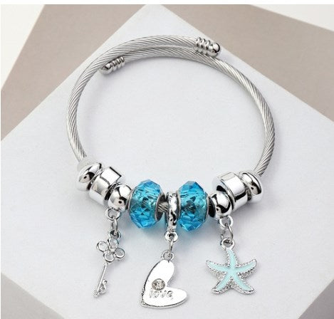 Original Design Flower Stainless Steel Plating Bangle