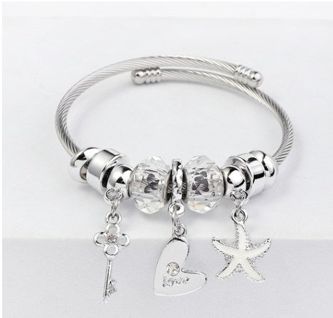 Sweet Star Stainless Steel Plating Bangle