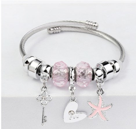 Sweet Star Stainless Steel Plating Bangle