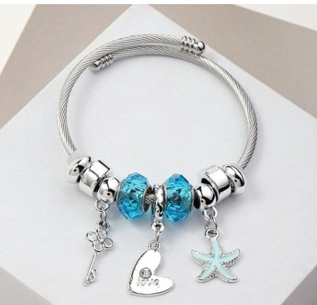 Sweet Star Stainless Steel Plating Bangle