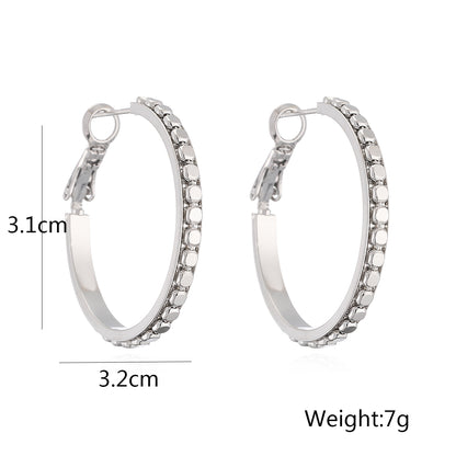 1 Pair Simple Style Commute Solid Color Plating Copper 18k Gold Plated Hoop Earrings