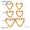 1 Pair Ig Style Heart Shape Plating Stainless Steel 18k Gold Plated Drop Earrings