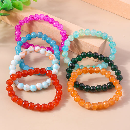 Simple Style Round Ore Wholesale Bracelets