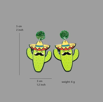 Wholesale Jewelry Lady Streetwear Cartoon Character Fruit Arylic Drop Earrings