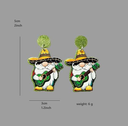 Wholesale Jewelry Lady Streetwear Cartoon Character Fruit Arylic Drop Earrings