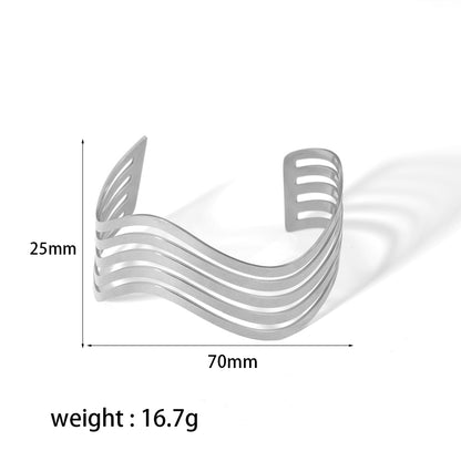 Basic Waves 304 Stainless Steel Bangle In Bulk