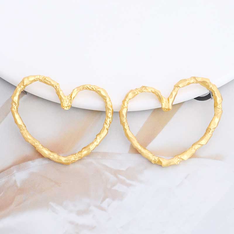 1 Pair Simple Style Heart Shape Plating Alloy Ear Studs