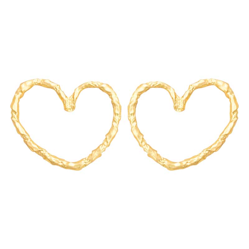 1 Pair Simple Style Heart Shape Plating Alloy Ear Studs