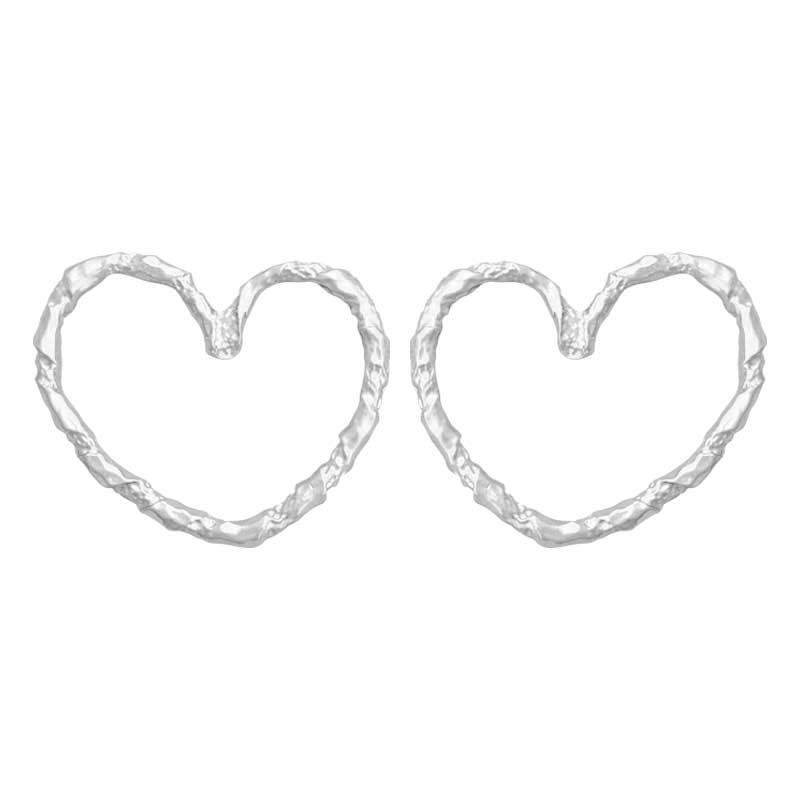 1 Pair Simple Style Heart Shape Plating Alloy Ear Studs