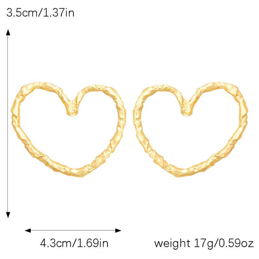 1 Pair Simple Style Heart Shape Plating Alloy Ear Studs