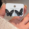 1 Pair Simple Style Butterfly Inlay Copper Zircon Ear Studs