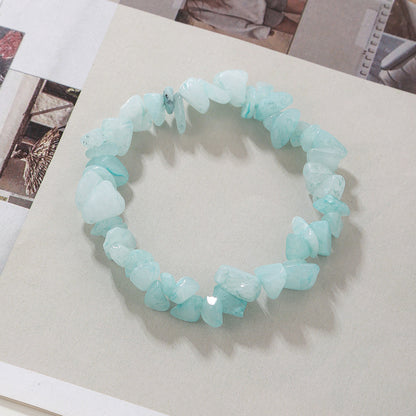 Beach Geometric Natural Stone Turquoise Irregular Bracelets