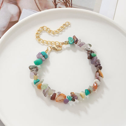 Beach Geometric Natural Stone Turquoise Irregular Bracelets