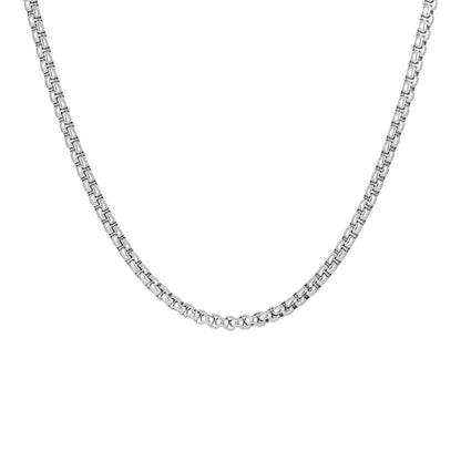 Hip-hop Simple Style Solid Color Stainless Steel Chain Necklace