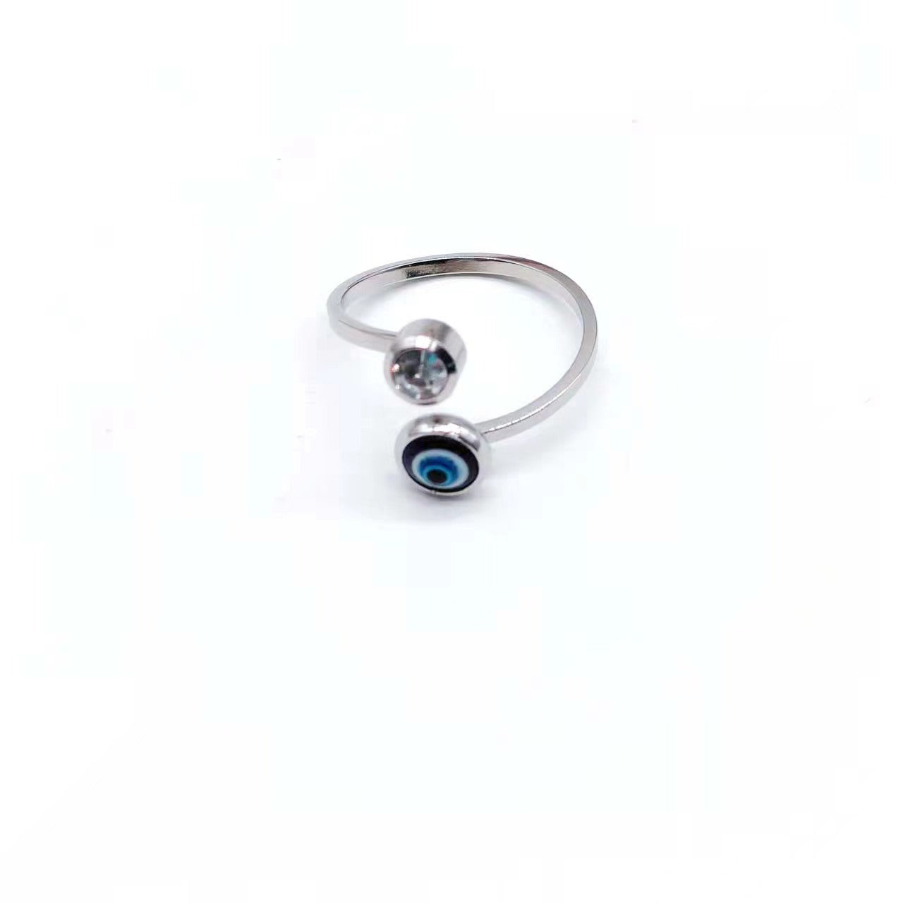 Wholesale Classic Style Devil's Eye Stainless Steel Plating Gold Plated Open Rings