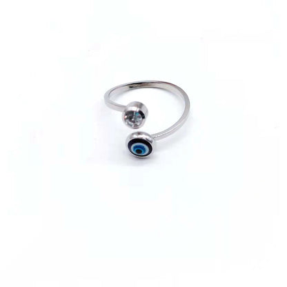 Wholesale Classic Style Devil's Eye Stainless Steel Plating Gold Plated Open Rings