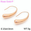 1 Pair Bridal Shiny C Shape Plating Stainless Steel 18k Gold Plated Ear Studs