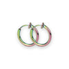 1 Pair Casual Punk Simple Style Circle Lines Polishing Plating Stainless Steel Gold Plated Hoop Earrings