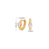 1 Pair Simple Style Shiny Round Plating Inlay Sterling Silver Zircon White Gold Plated Gold Plated Earrings