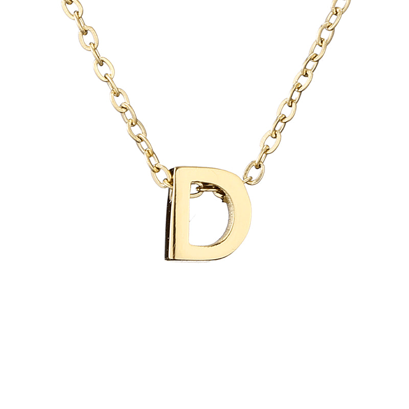 Casual Simple Style Letter Stainless Steel Plating Gold Plated Necklace