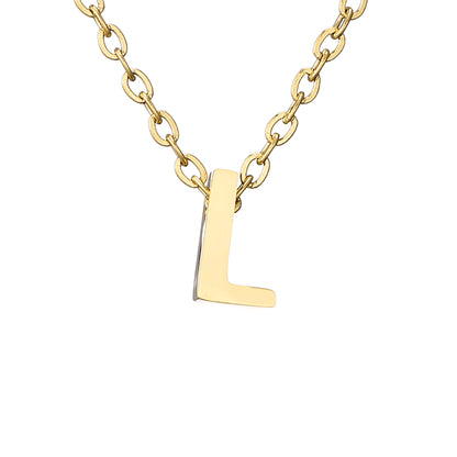 Casual Simple Style Letter Stainless Steel Plating Gold Plated Necklace