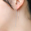 1 Piece Simple Style Solid Color Plating Stainless Steel Gold Plated Silver Plated Ear Line