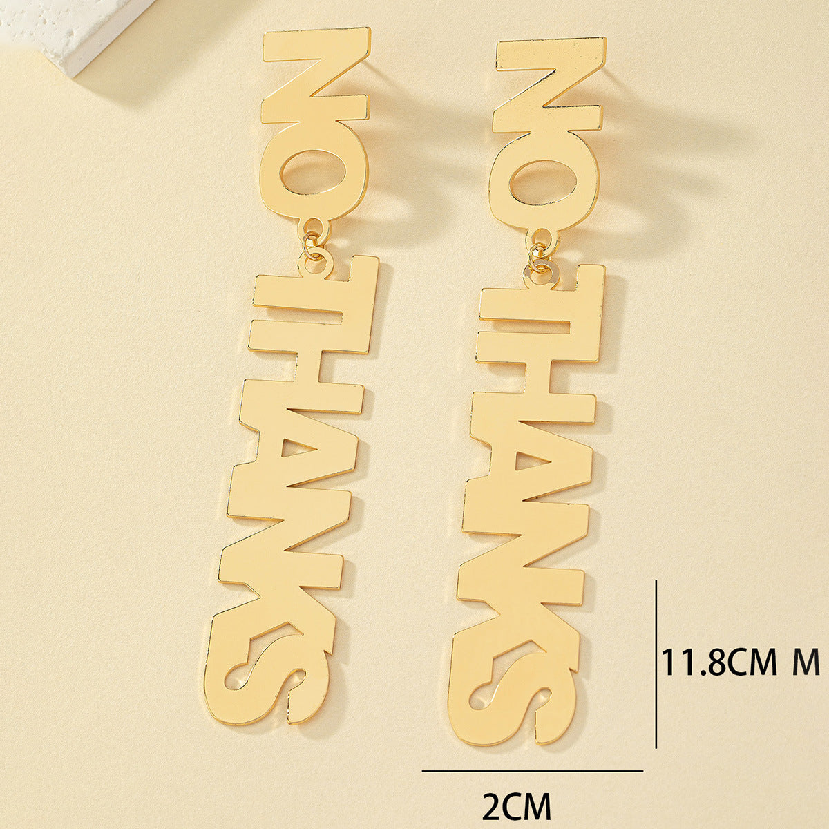 Wholesale Jewelry Ig Style Exaggerated Letter Alloy Plating Drop Earrings