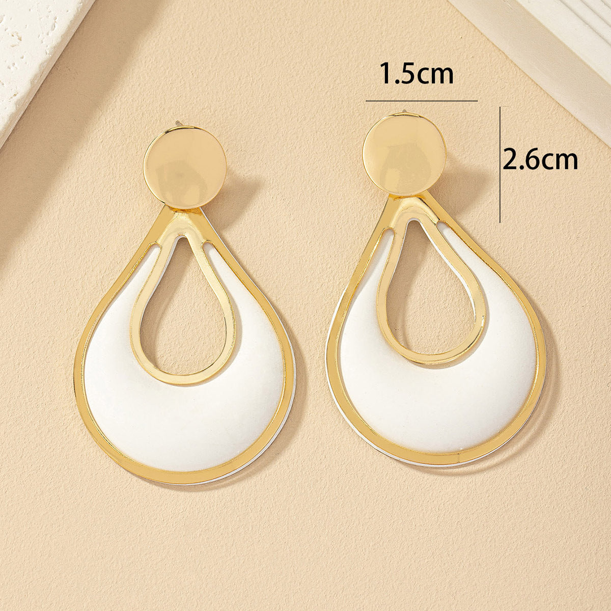 Wholesale Jewelry Casual Simple Style Water Droplets Metal Spray Paint Plating Drop Earrings