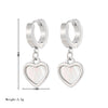 1 Pair Classic Style Heart Shape Plating Stainless Steel White Gold Plated Gold Plated Earrings