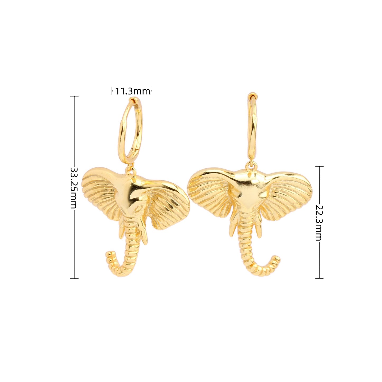 1 Pair Simple Style Solid Color Plating Sterling Silver Gold Plated Drop Earrings